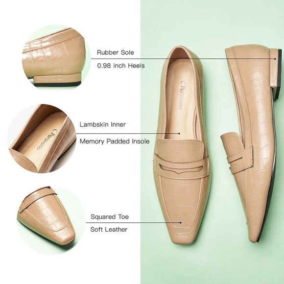 NIB C. Paravano Crocodile Pattern Tan Loafers (New in box, never worn) - Picture 4 of 4